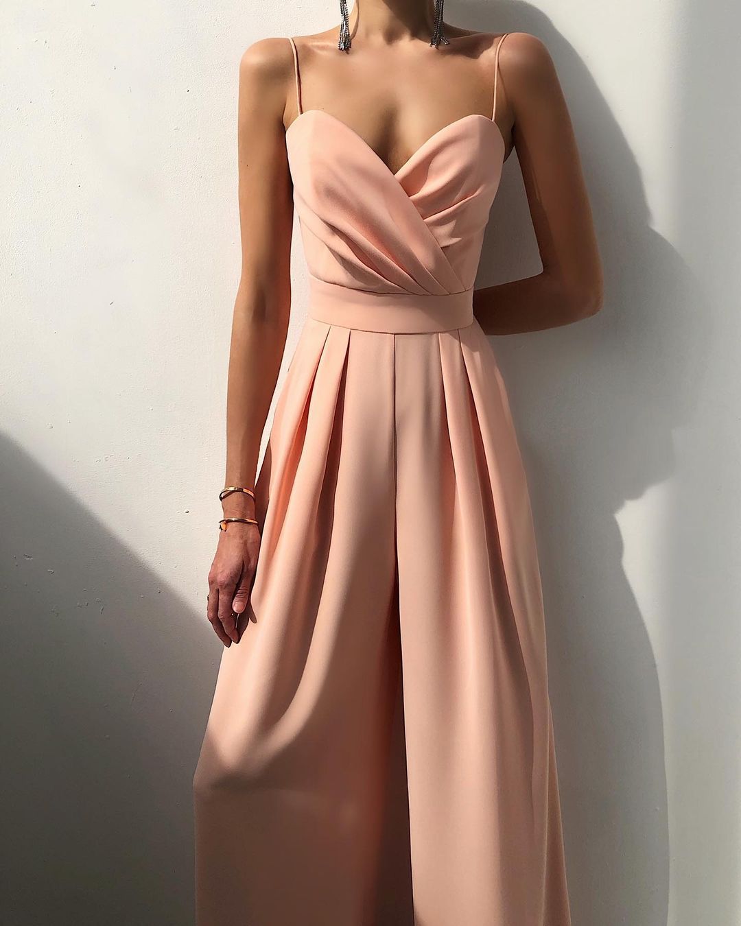 Women's Elegant Spaghetti Strap Wide Leg Jumpsuit | Ideal for Spring/Summer