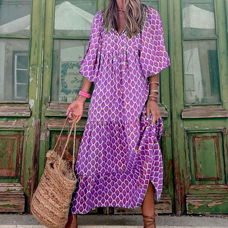 Averie - Casual Cotton Blend Summer Maxi Dress for Women