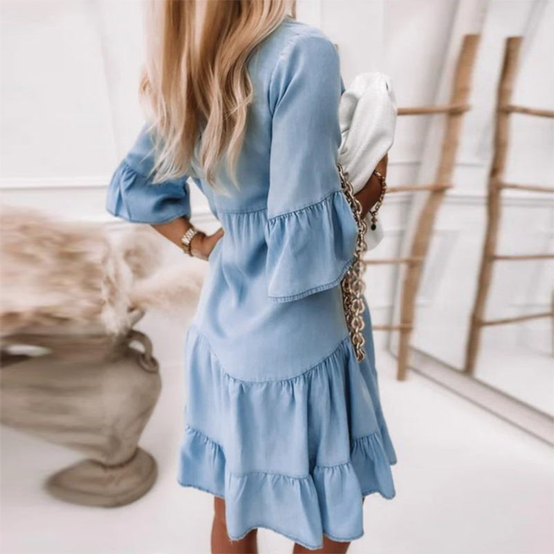 Jolene - Durable Cotton Midi Dress for Women