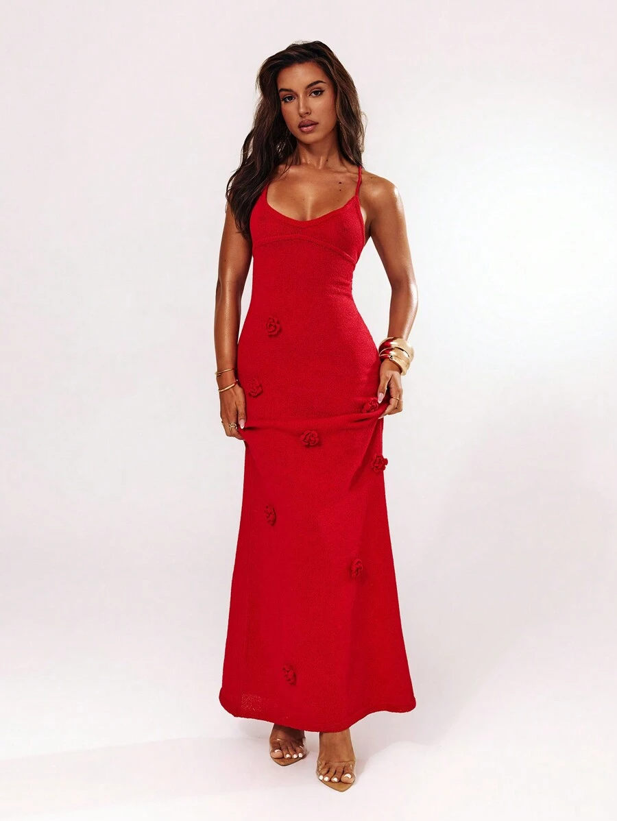 Lissandra - Floral Bodycon Cocktail Maxi Dress for Women