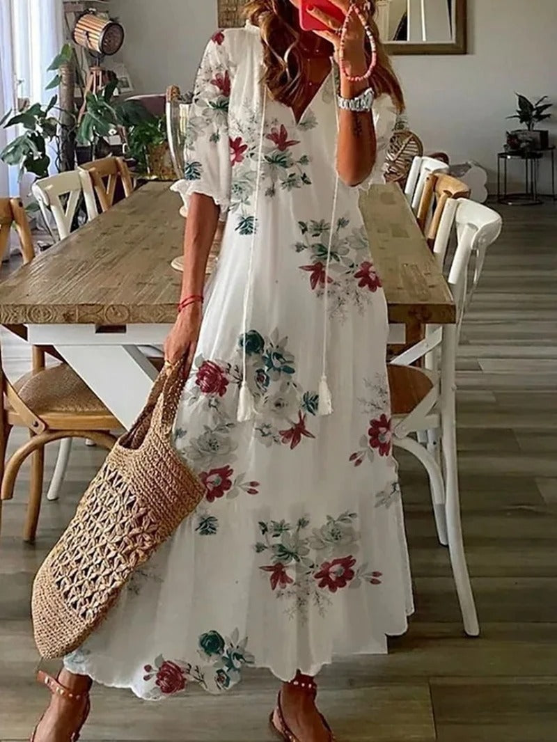 Nyvia - Floral Maxi Dress for Women