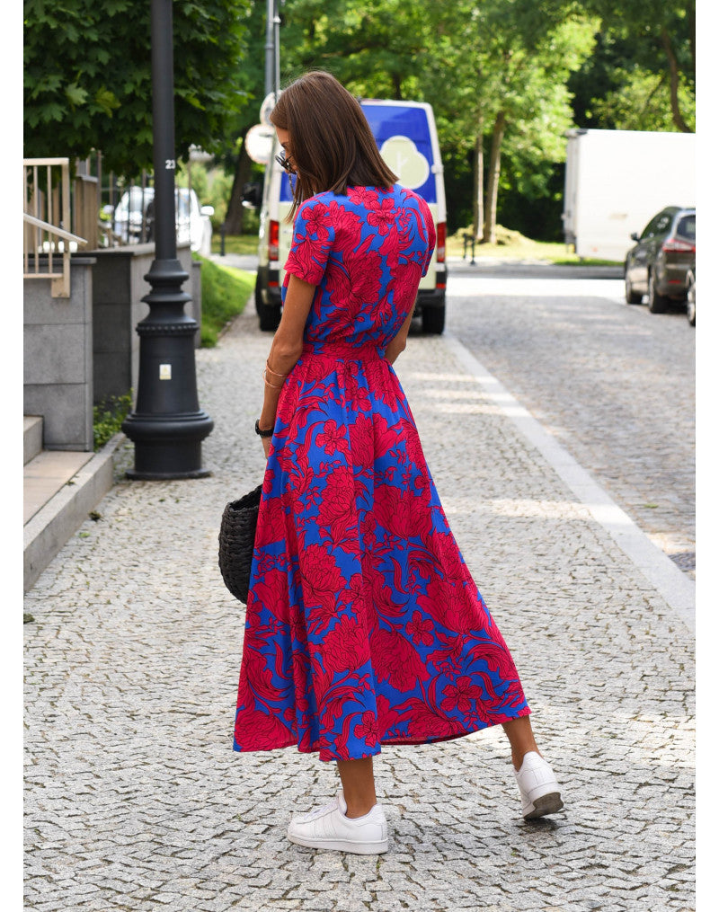 Indira - Floral Summer Midi Dress for Women