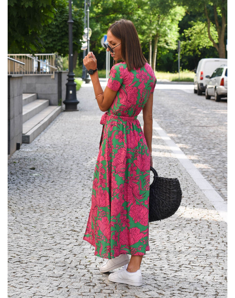Indira - Floral Summer Midi Dress for Women