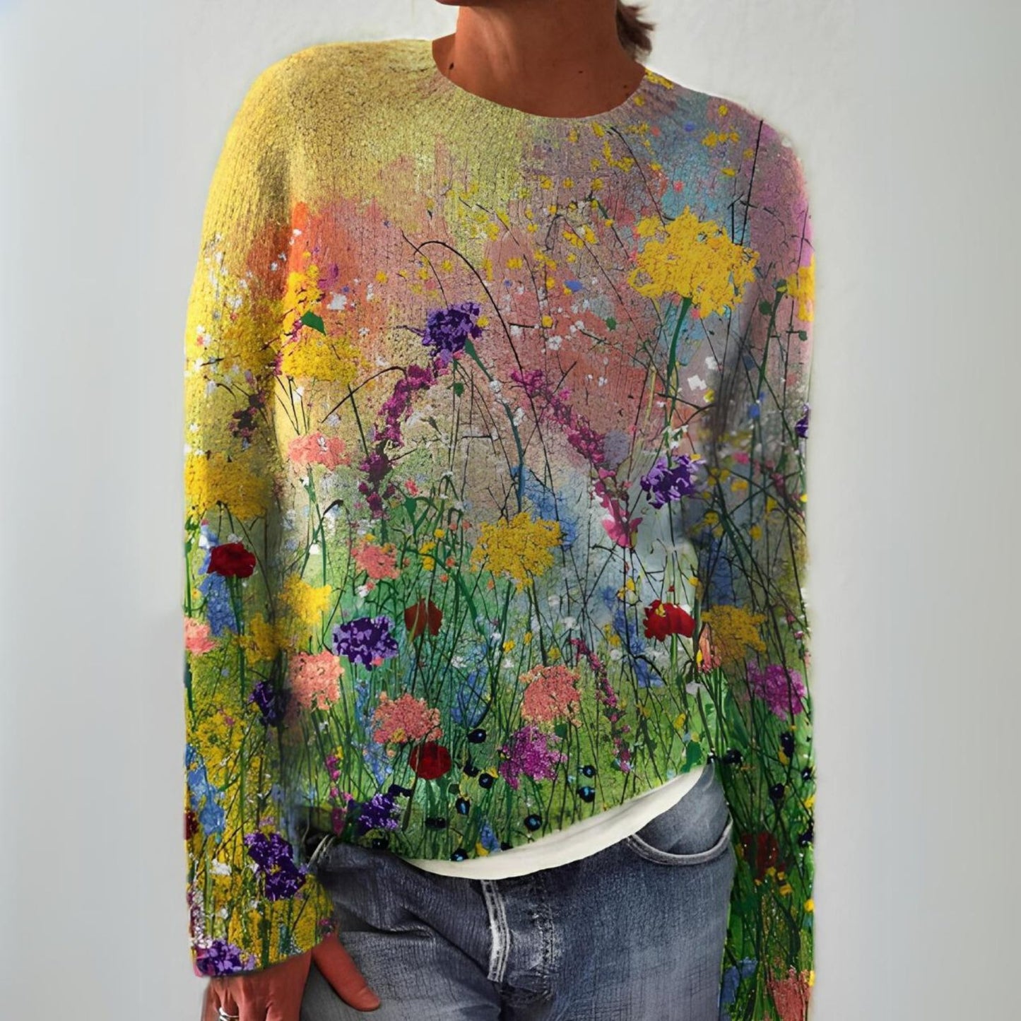 Women's Long Sleeve Norwegian Sweater - Cozy Retro Style for Men & Women