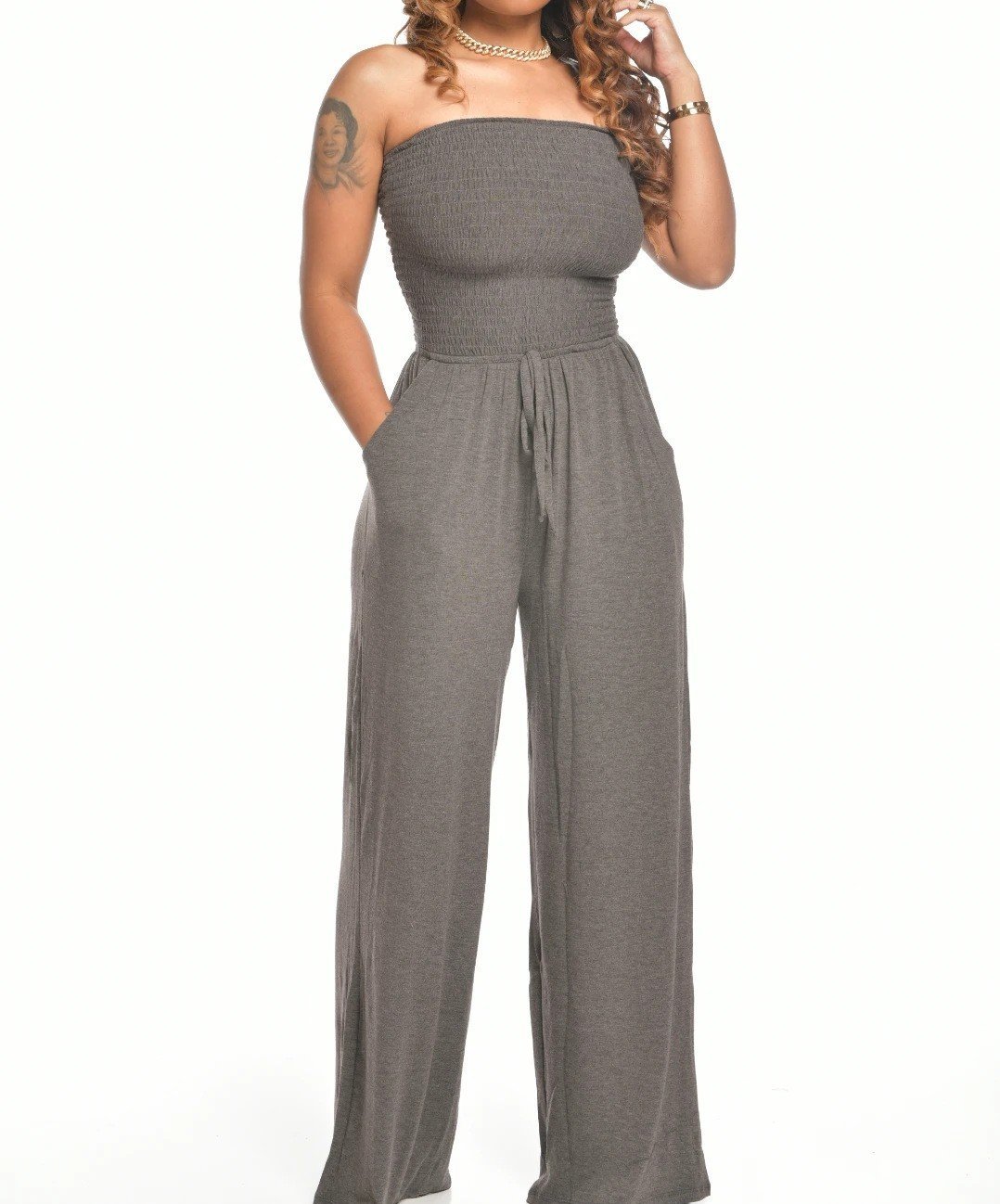 Delyth - Casual Print Jumpsuit for Women