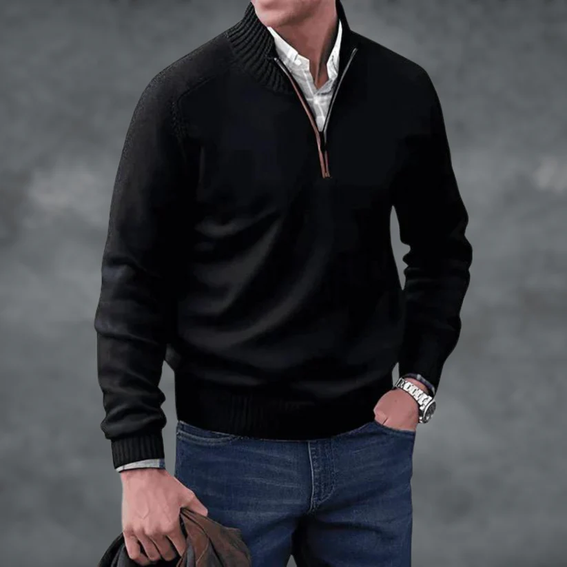 Quinlan - Soft Half Zip Sweater for Men