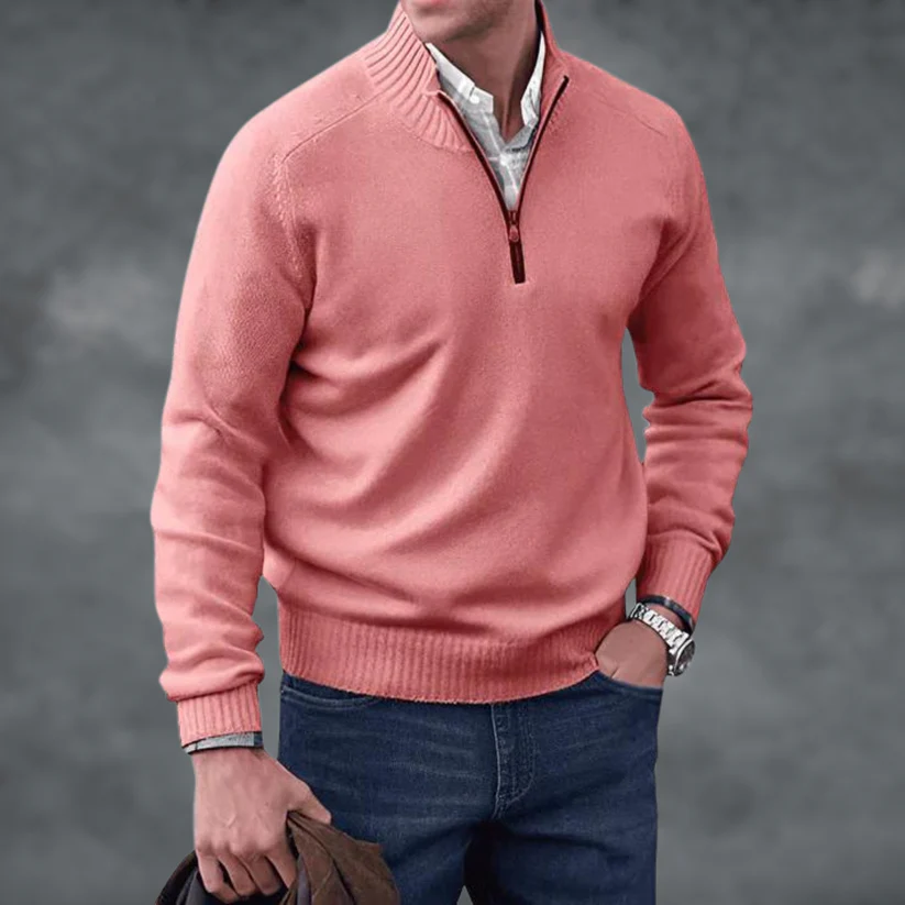 Quinlan - Soft Half Zip Sweater for Men