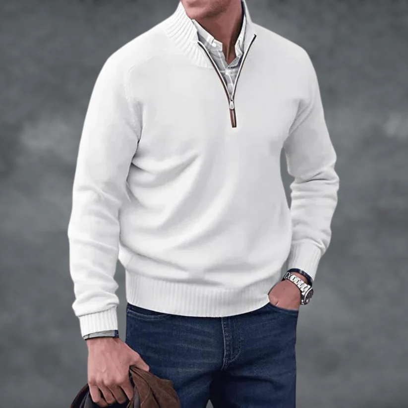 Quinlan - Soft Half Zip Sweater for Men