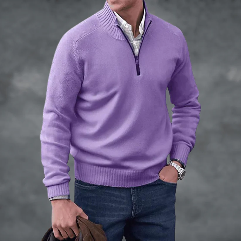 Quinlan - Soft Half Zip Sweater for Men