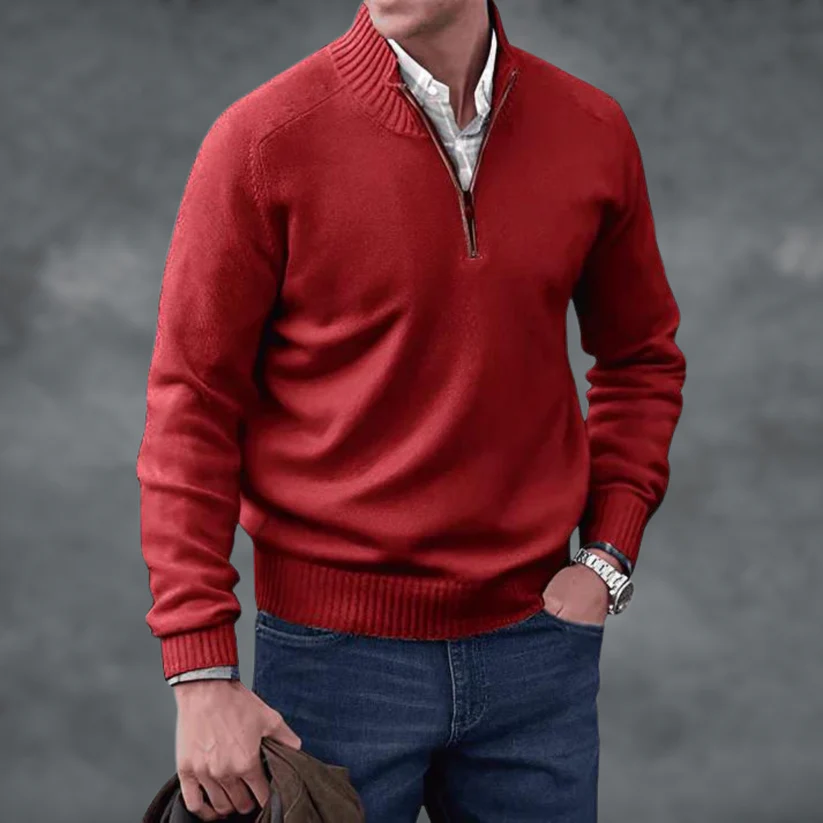 Quinlan - Soft Half Zip Sweater for Men