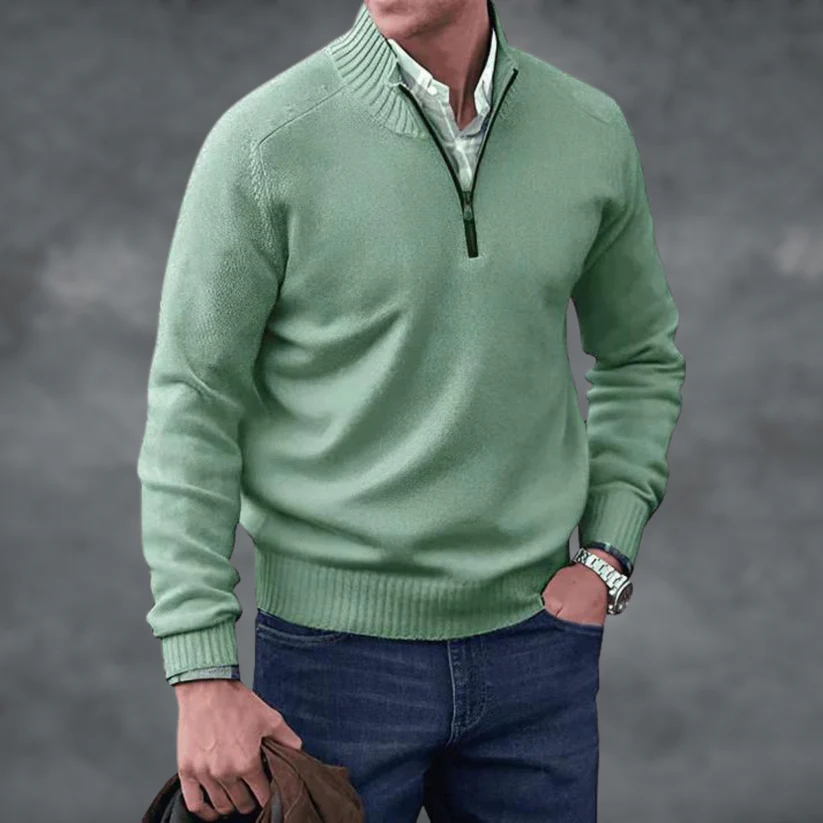 Quinlan - Soft Half Zip Sweater for Men