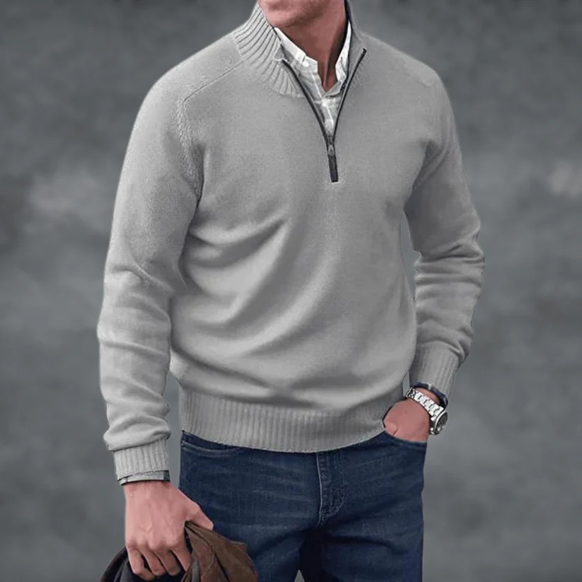 Quinlan - Soft Half Zip Sweater for Men