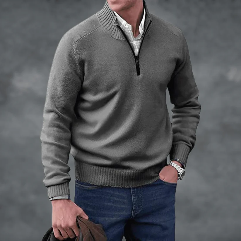 Quinlan - Soft Half Zip Sweater for Men
