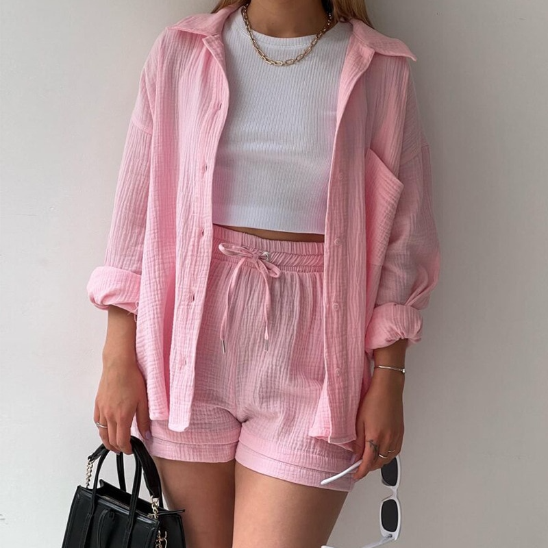 Raine - Soft Cotton Cardigan Set for Women