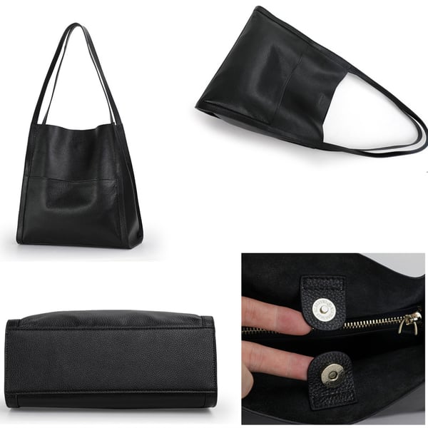 Women's Genuine Leather Shoulder Bag - Elegant, Spacious, Versatile Design