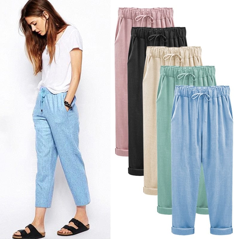 Skyla - Comfortable Linen Trousers for Women