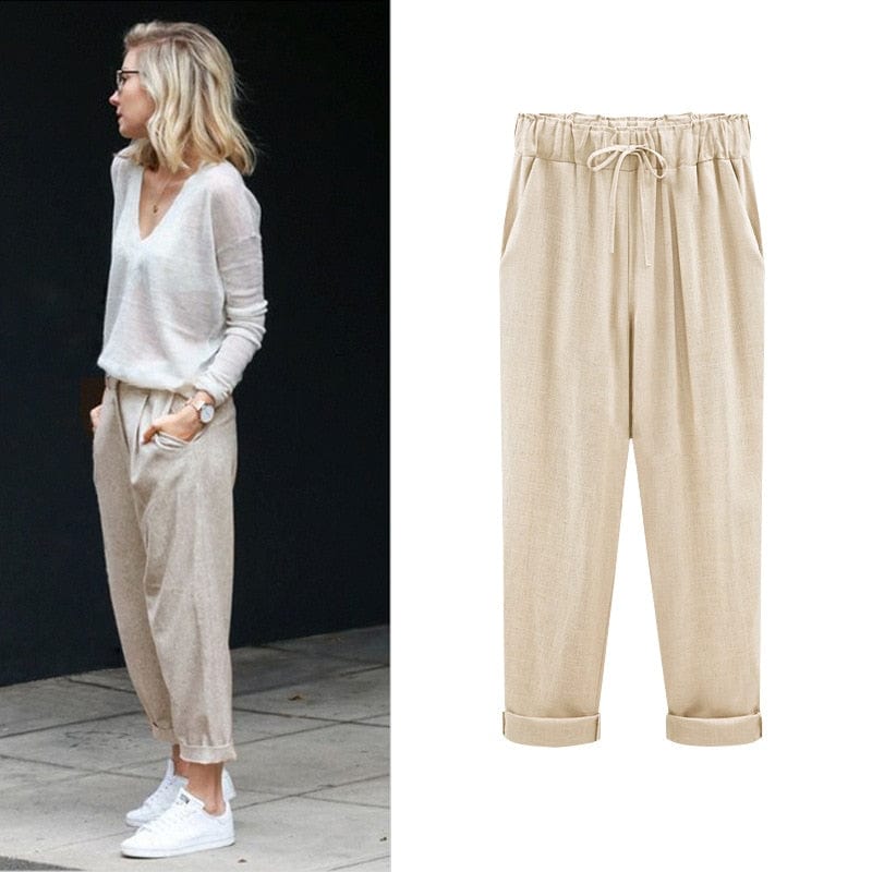 Skyla - Comfortable Linen Trousers for Women