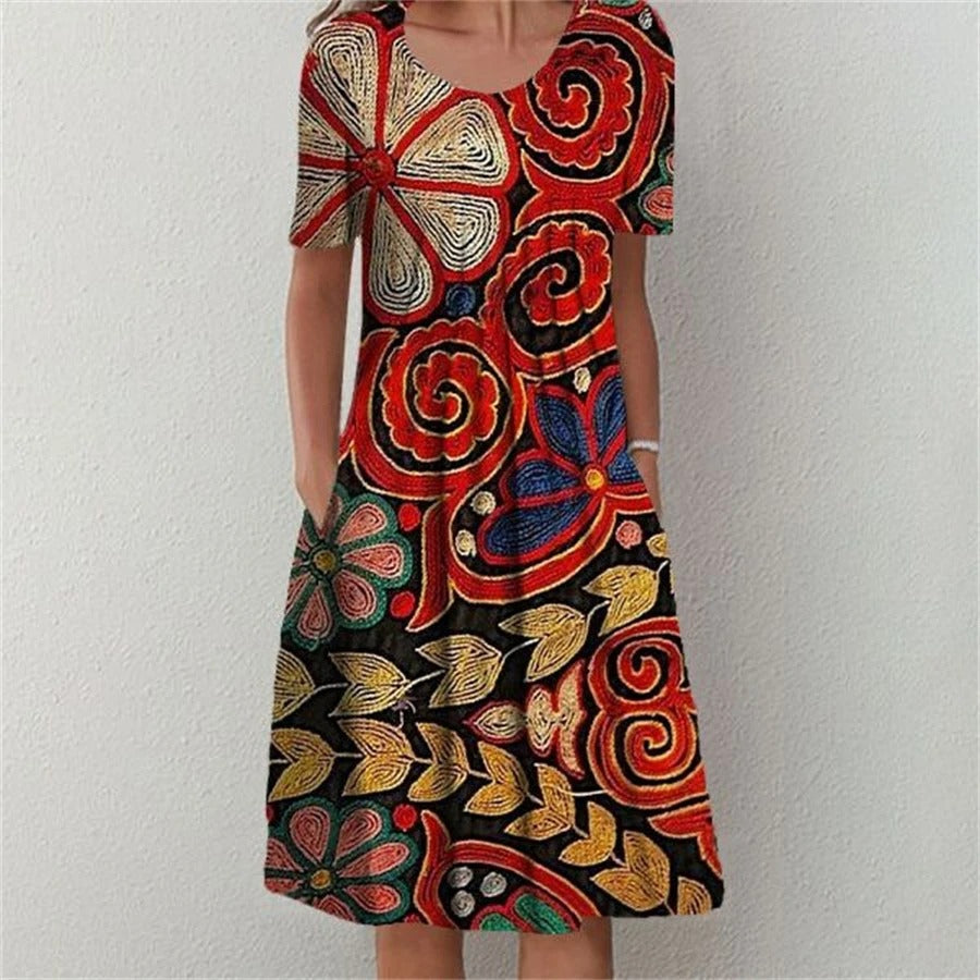 Halinae - Floral Summer Dress for Women
