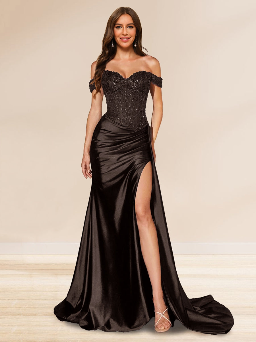Mia - Sequined Trumpet Evening Gown for Women