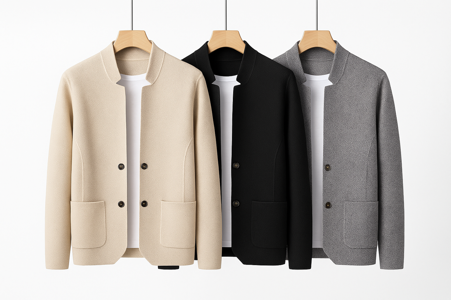Men's Comfortable Long Sleeve Jacket - Lightweight Breathable Comfort for Effortless Style