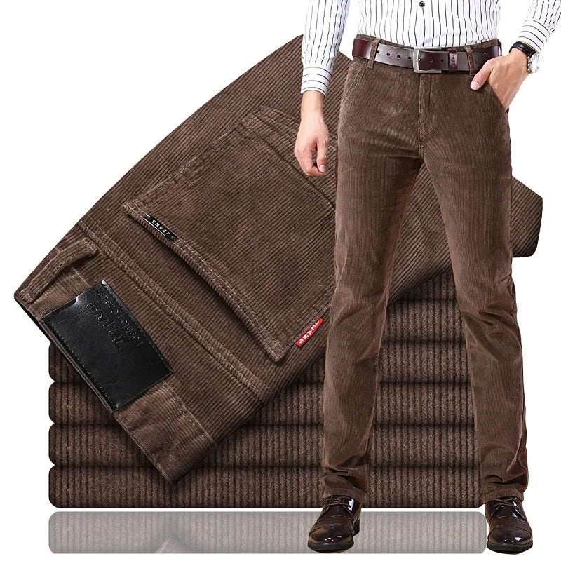 Men's Classic Trousers - Premium Corduroy for Comfort & Versatile Style