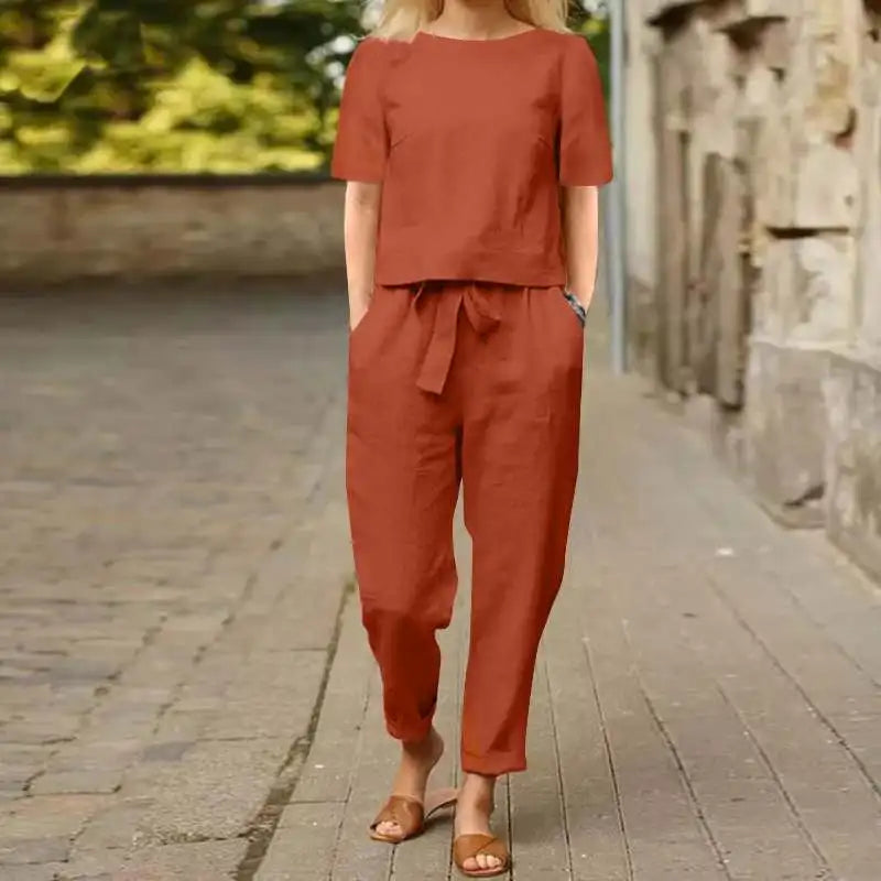 Avelyn - Breathable Linen Set for Women
