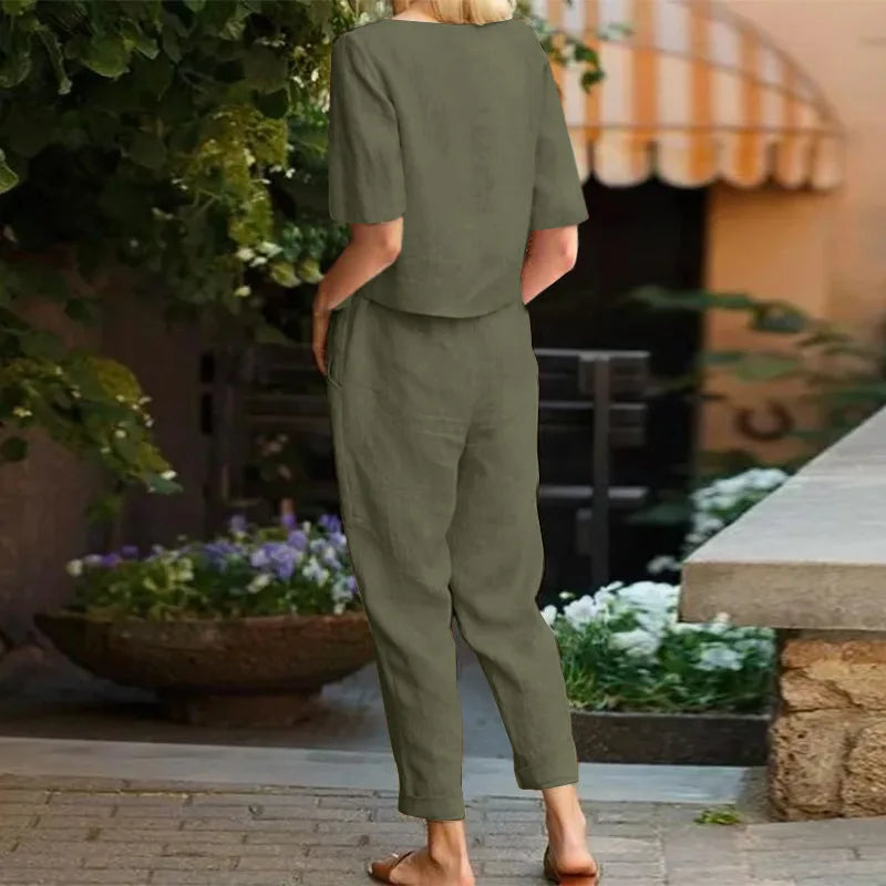 Avelyn - Breathable Linen Set for Women