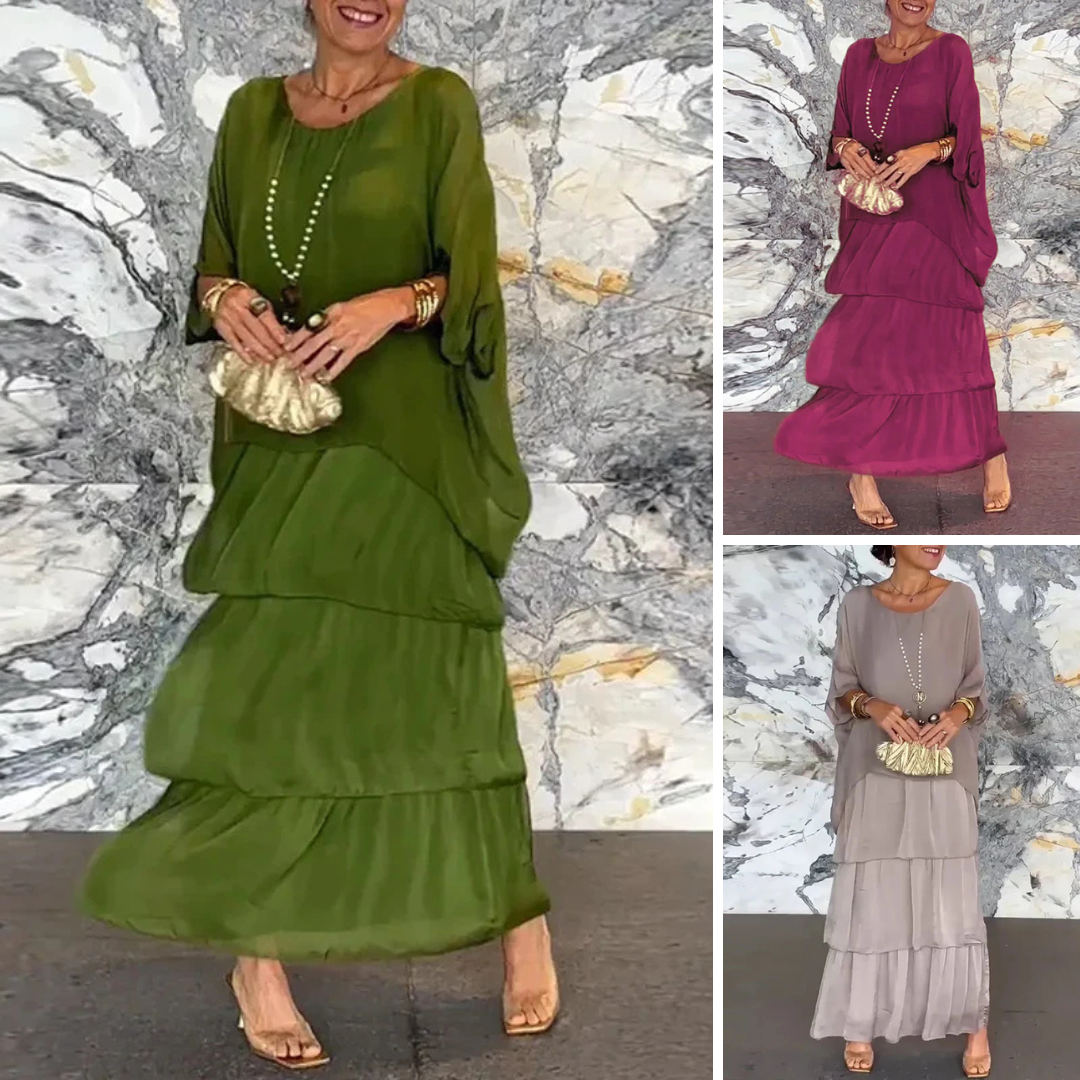 Ellis - Layered Chiffon Maxi Dress for Women