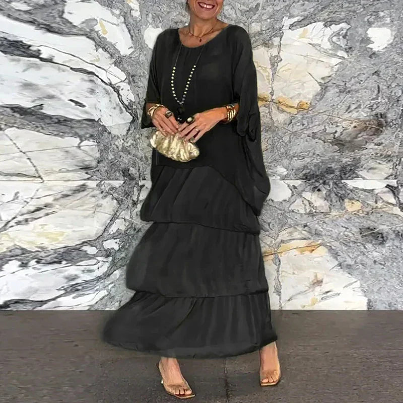 Ellis - Layered Chiffon Maxi Dress for Women