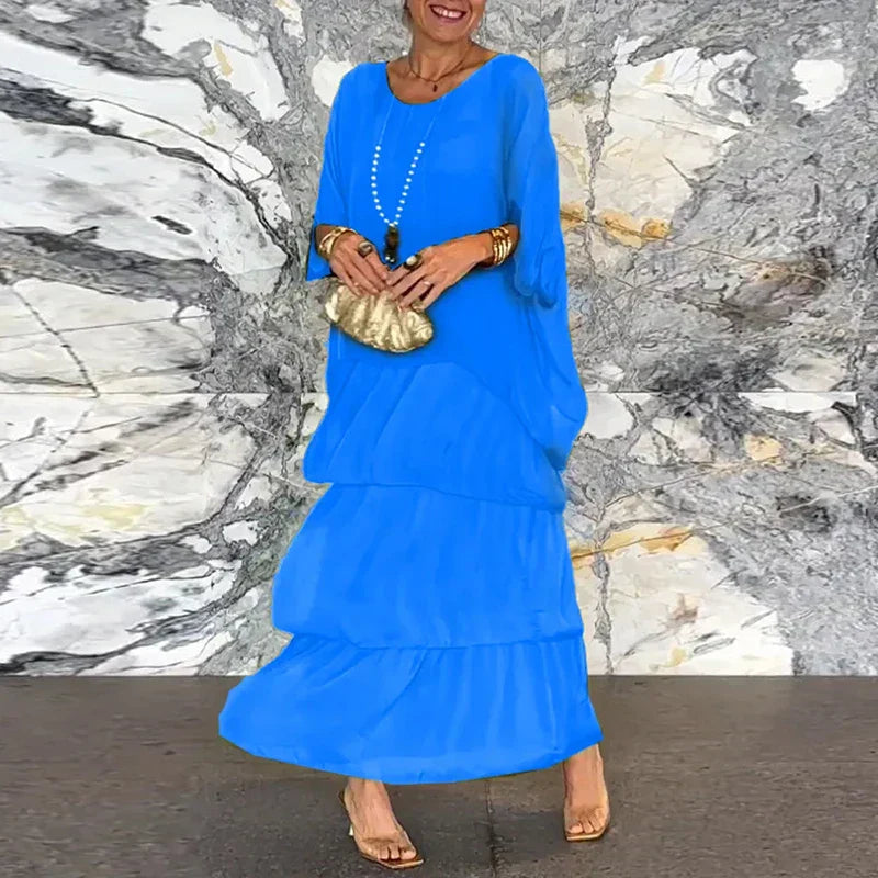 Ellis - Layered Chiffon Maxi Dress for Women
