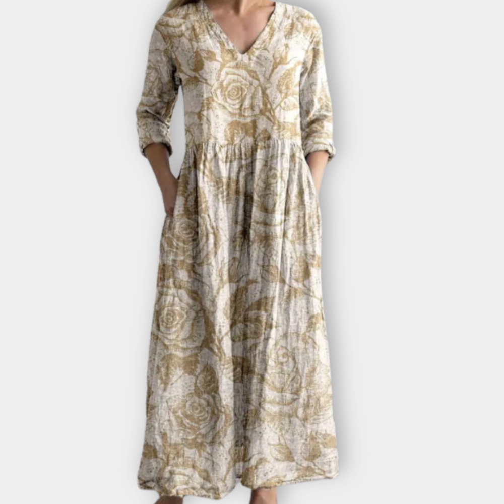 Women's Boho Maxi Dress with Flowy Design for Summer Occasions