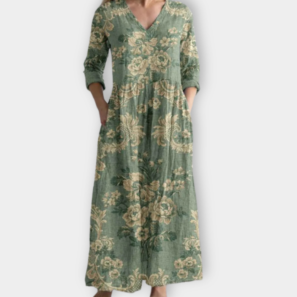Women's Boho Maxi Dress with Flowy Design for Summer Outings
