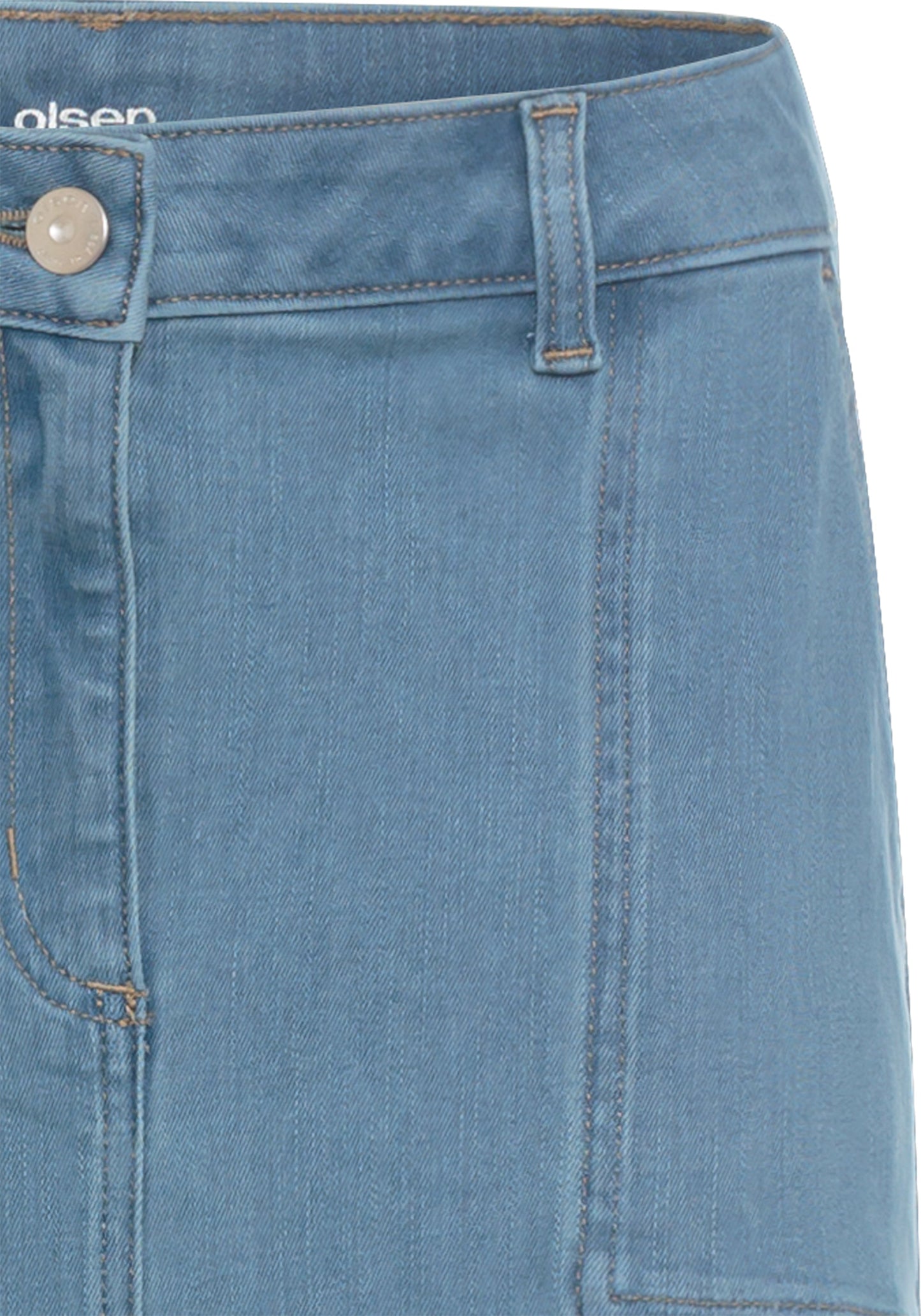 Women's Casual Denim Midi Skirt with Relaxed Fit