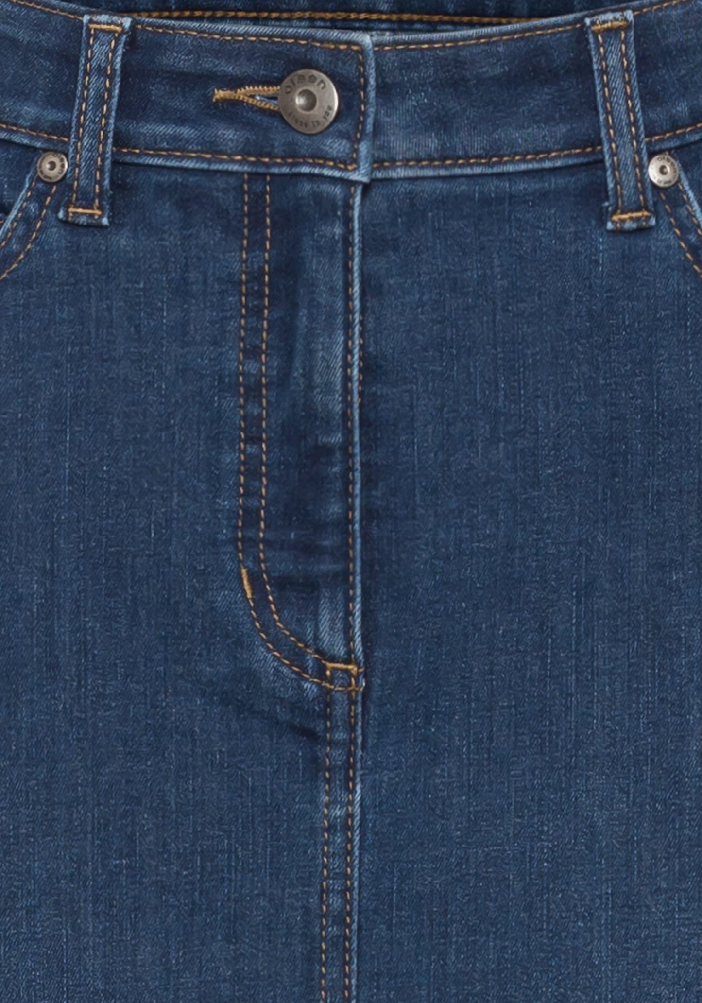 Women's Classic Denim Skirt with Distressed Wash