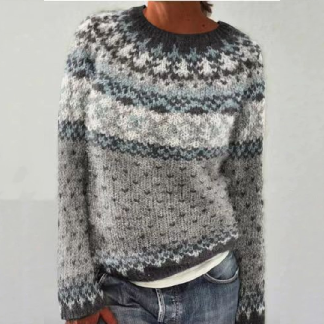 Women's Classic Retro Sweater with Relaxed Fit