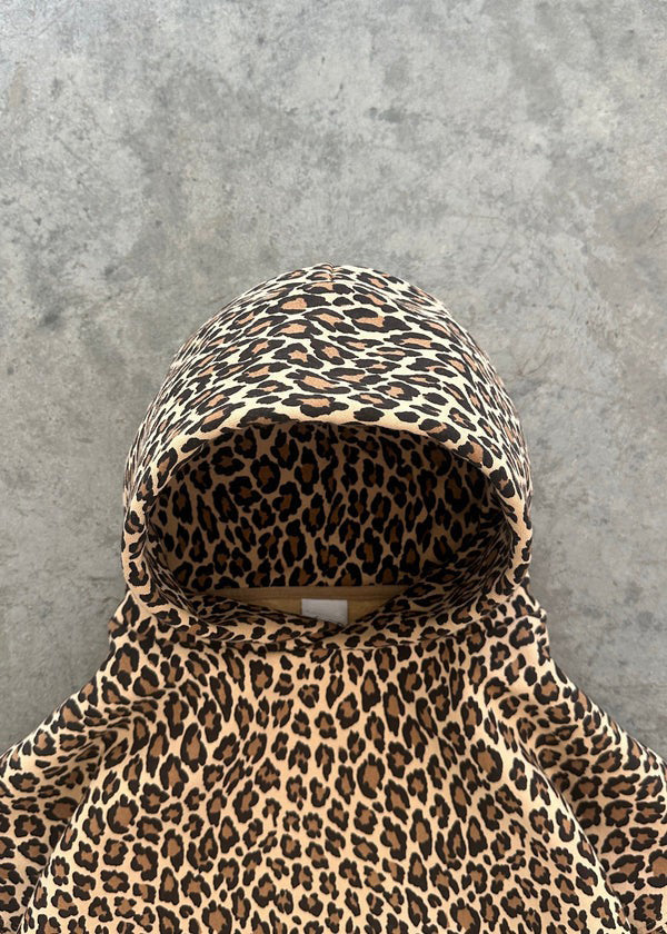 Women's Comfortable Hoodie with Leopard Print Design