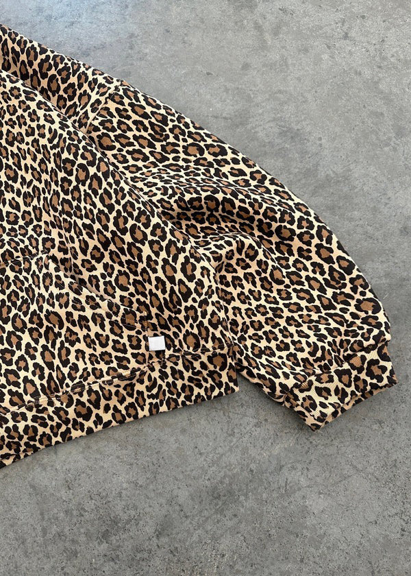 Women's Comfortable Hoodie with Leopard Print Design