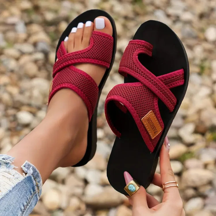 Women's Comfortable Open-Toe Sandals with Shock-Absorbing Sole