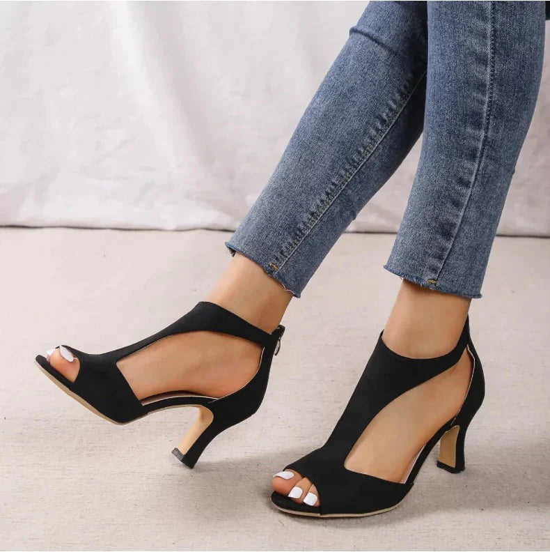 Women's Comfortable Open Toe Sandals with Zipper
