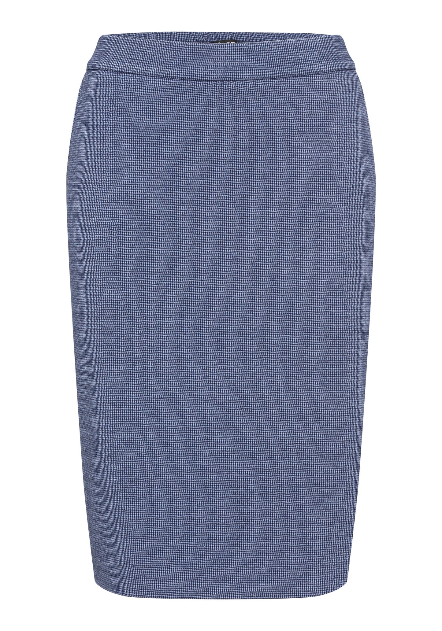 Women's Comfortable Pull-On Skirt with Micro Puppytooth Design