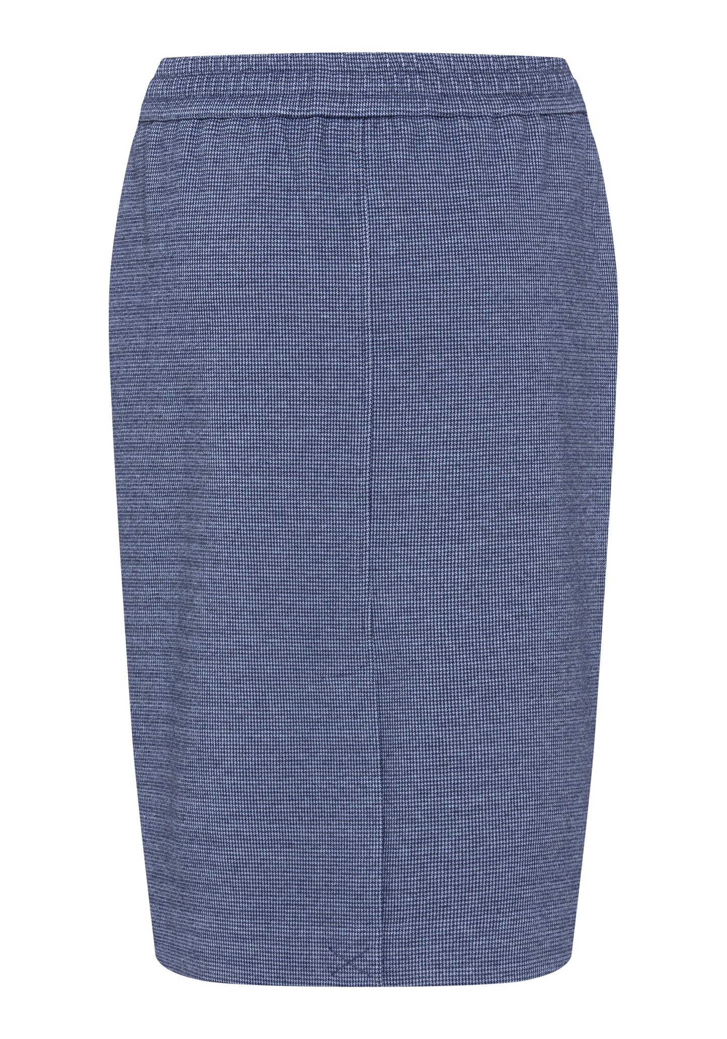Women's Comfortable Pull-On Skirt with Micro Puppytooth Design