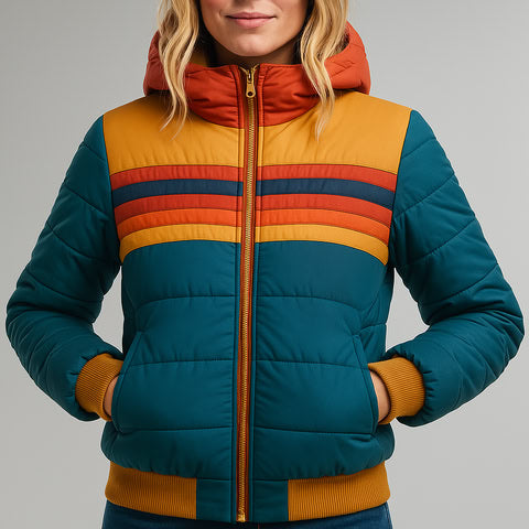 Women's Lightweight Waterproof Rain Jacket with Modern Design