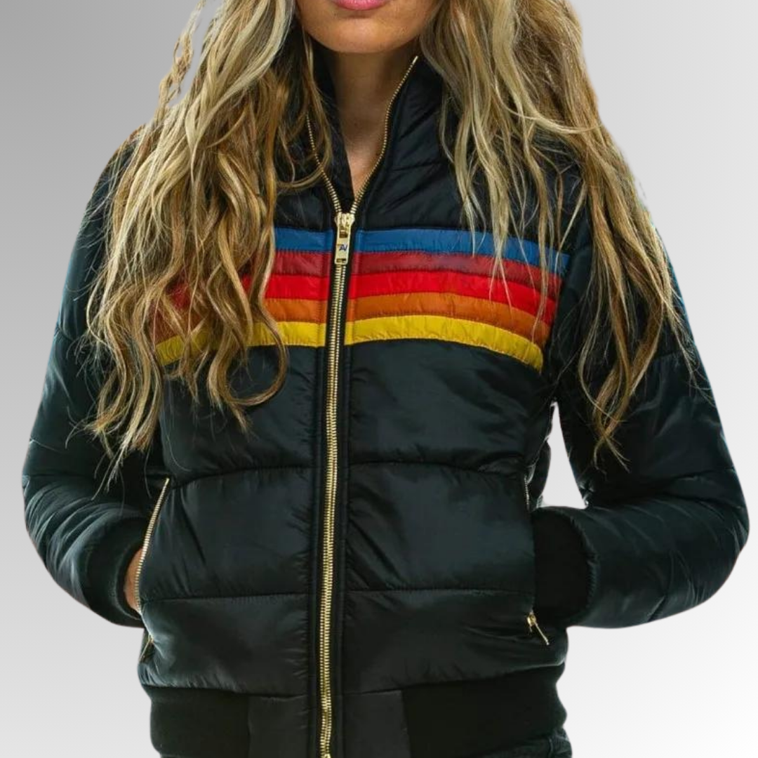 Women's Lightweight Waterproof Rain Jacket with Modern Design