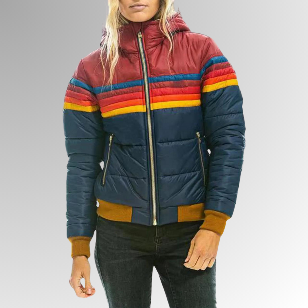 Women's Lightweight Waterproof Rain Jacket with Modern Design