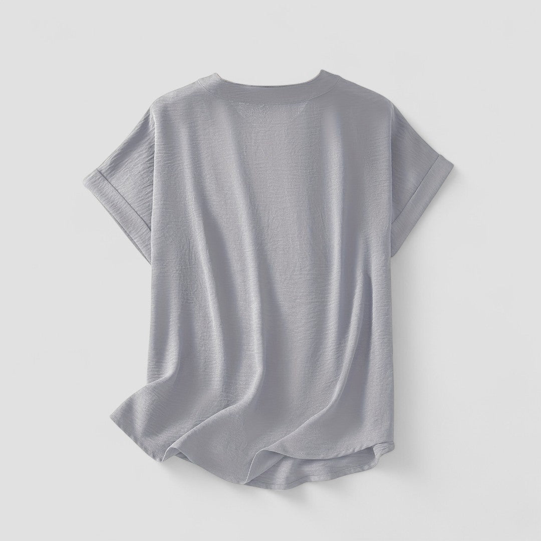 Women's Relaxed Blouse with Airy Fit for Summer Tops