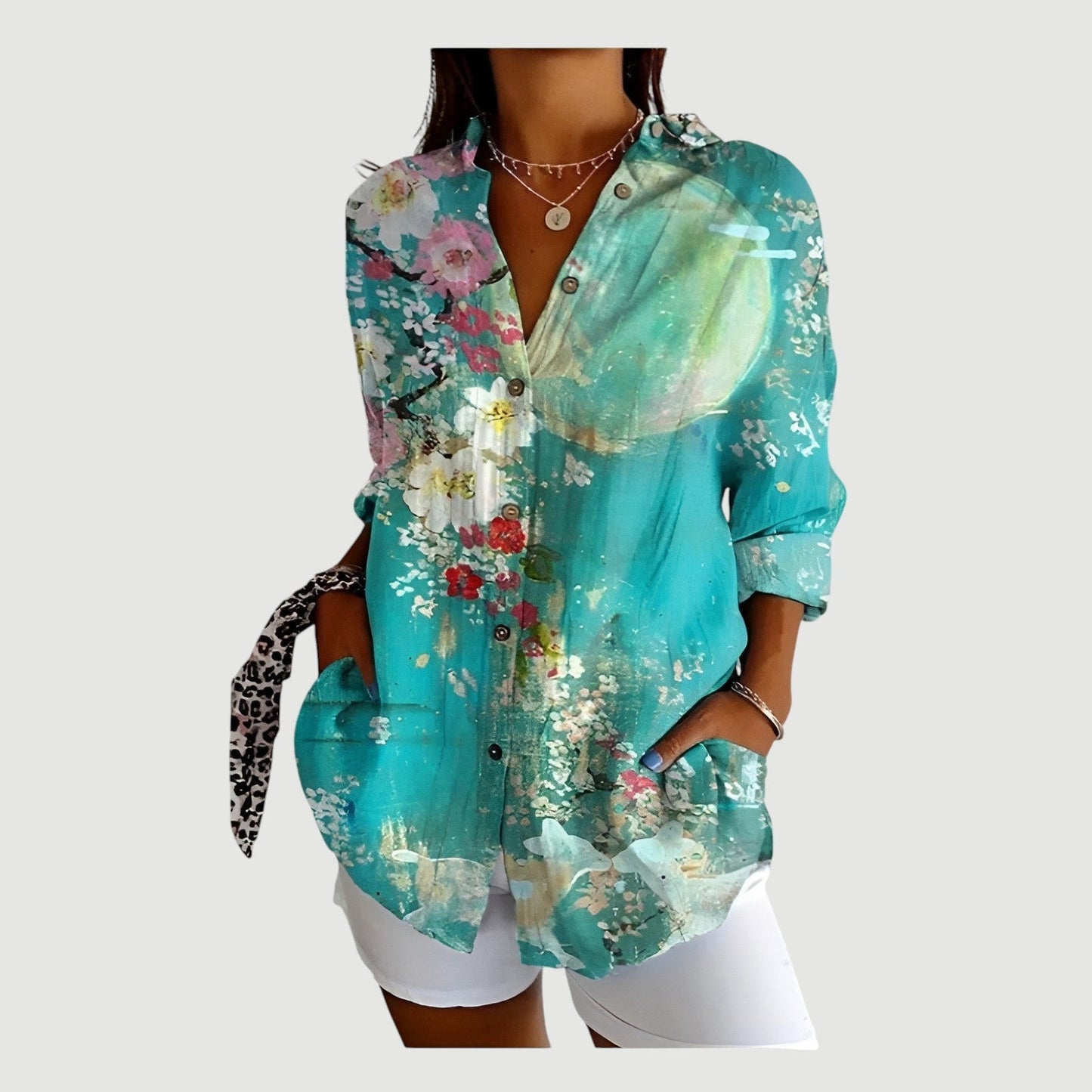 Women's Relaxed Fit Printed Shirt with Unique Design