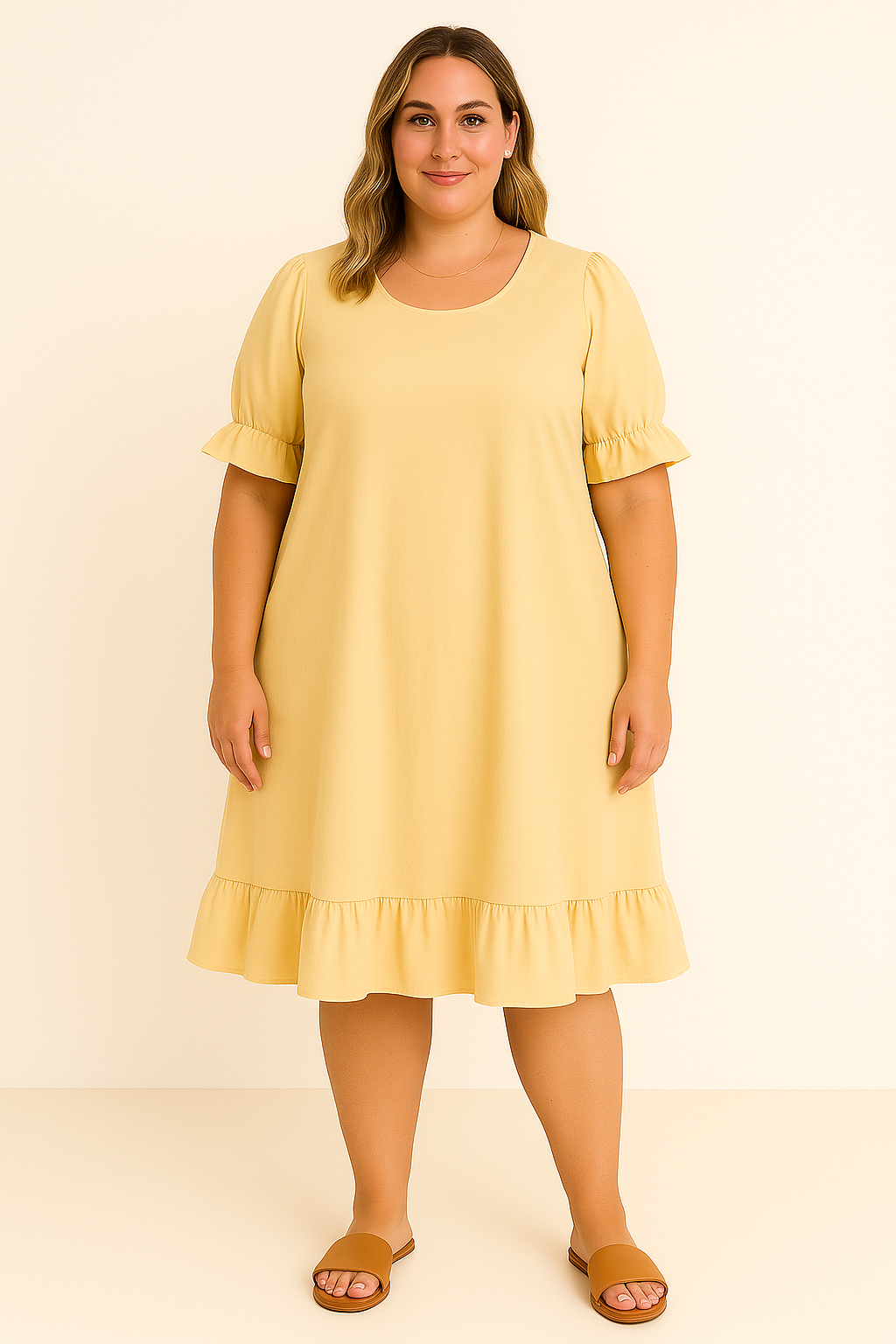 Women's Relaxed Fit Summer Dress with Ruffle Details