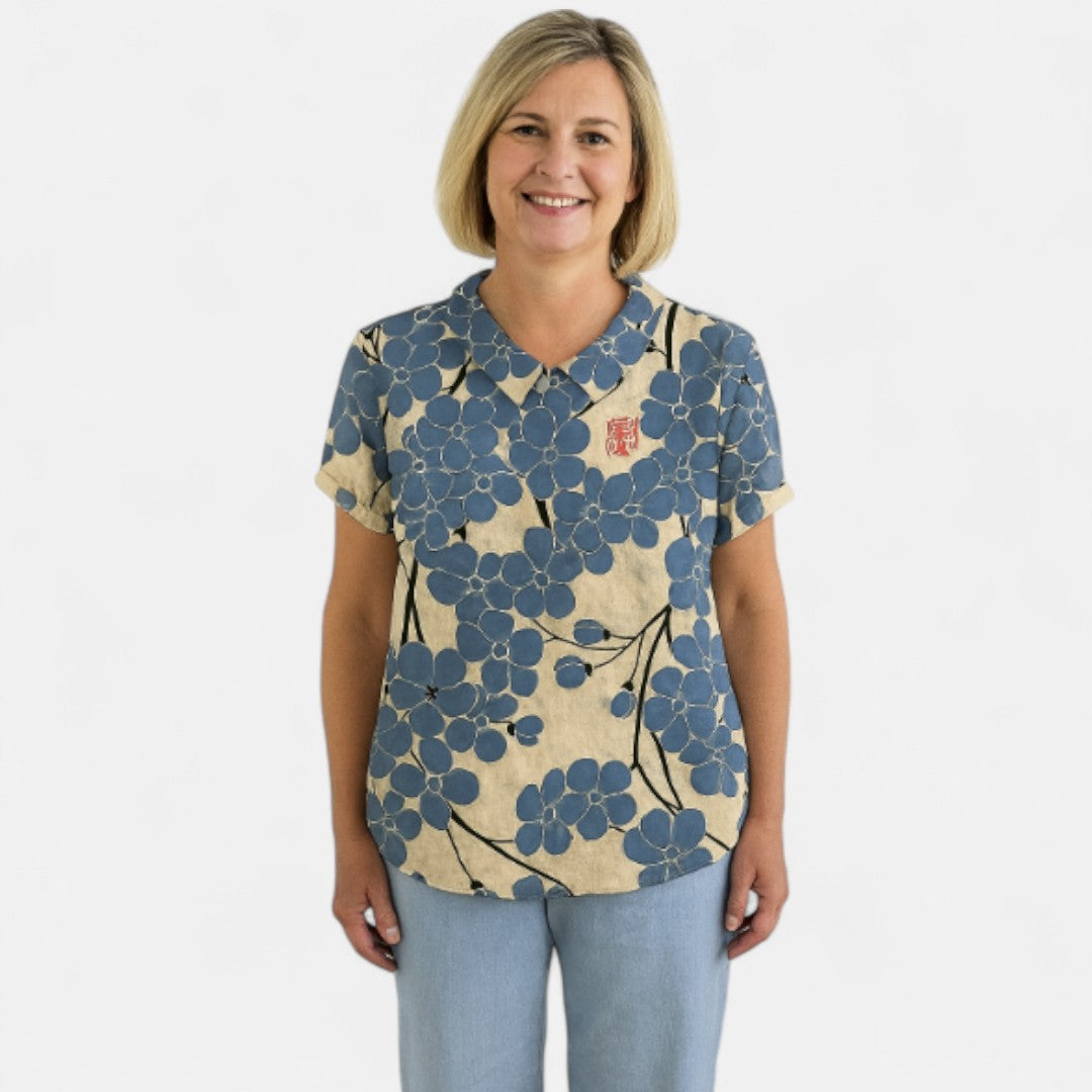 Women's Relaxed Floral Print Blouse for Summer Casual Wear