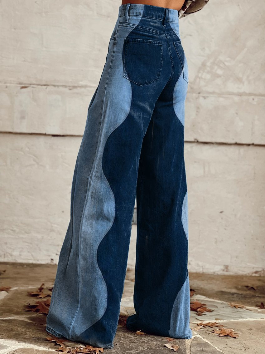 Women's Tailored Wide Leg Trousers with Vintage-Inspired Cut