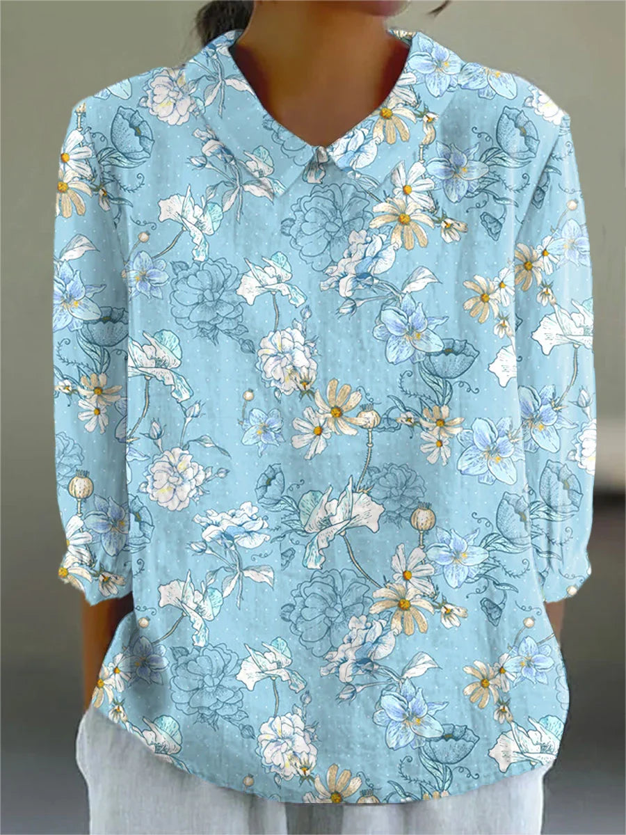 Women's Unique Patterned Blouse for Summer Casual Wear